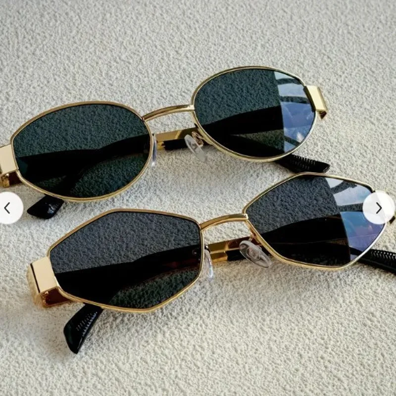 Metal Photo Panel - Trendy Round Frame Metal Sunglasses for