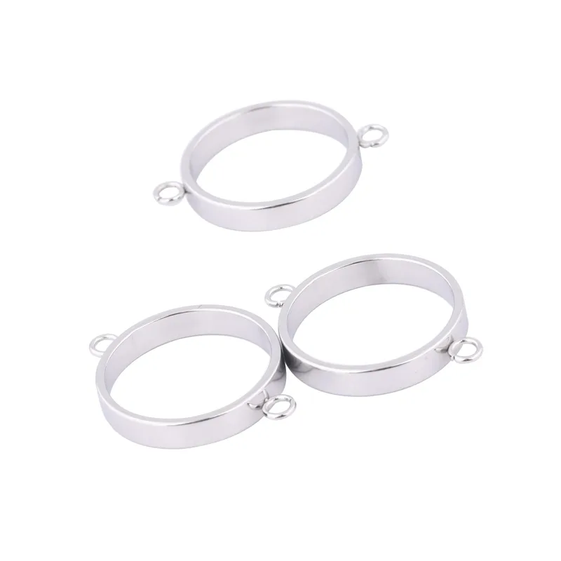 Metal Photo Panel - 10pcs Stainless Steel 14mm Open Bezel