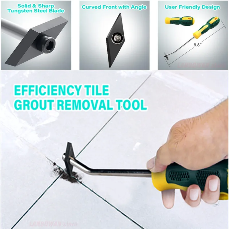 Ceramic Tile Blank - Grout Removal Tool Caulking Cleaner Scraper