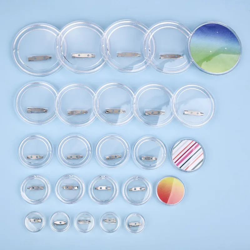 Button Badge Blank - 5pcs 26-75mm Transparent Acrylic Badge Button