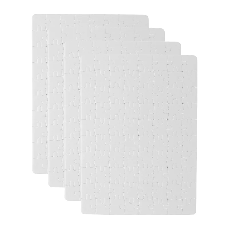 Puzzle Blank White - 4Sheets Sublimation Blank Puzzle Pieces White