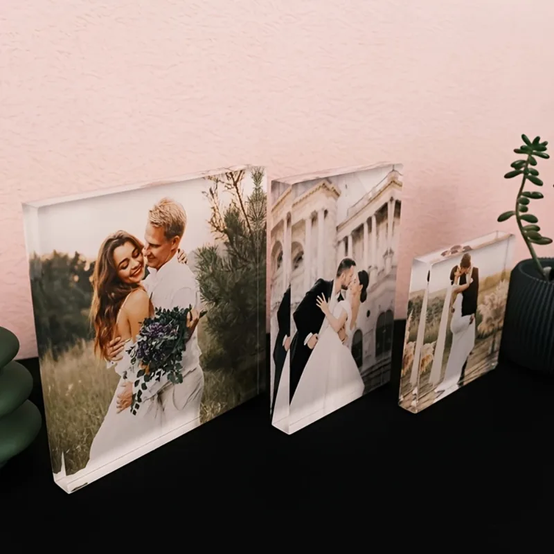 Photo Acrylic Block - Custom Acrylic Anniversary Photo Block -