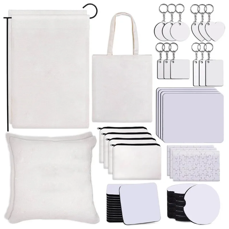 Mouse Pad Blank Sublimation - Heart Keychain Set Blank MDF Sublimation