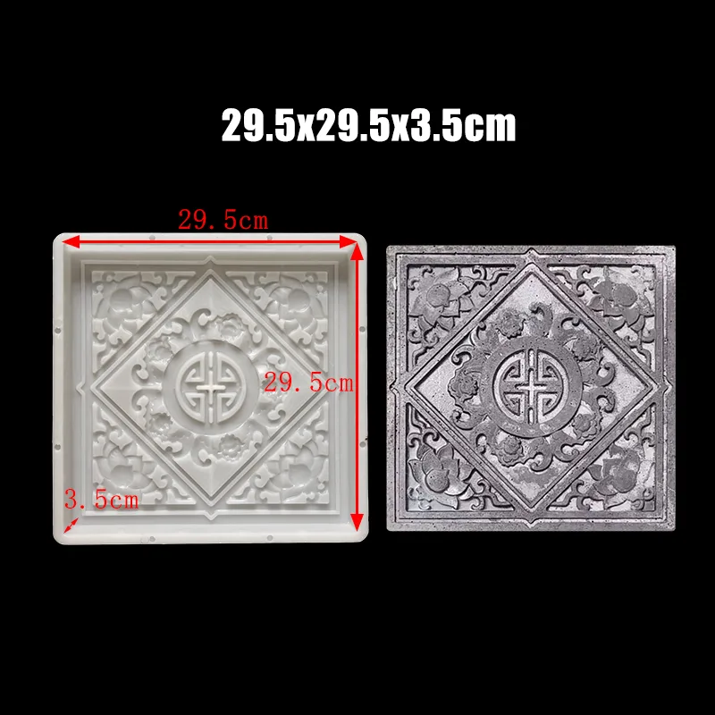Ceramic Tile Blank - Step Stone Cement Mold Square Courtyard