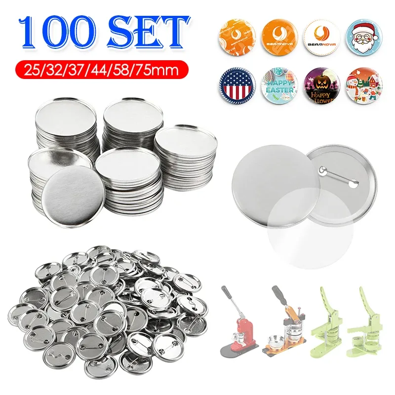 Button Badge Blank - 100Set Blank Badge Pin Button Maker