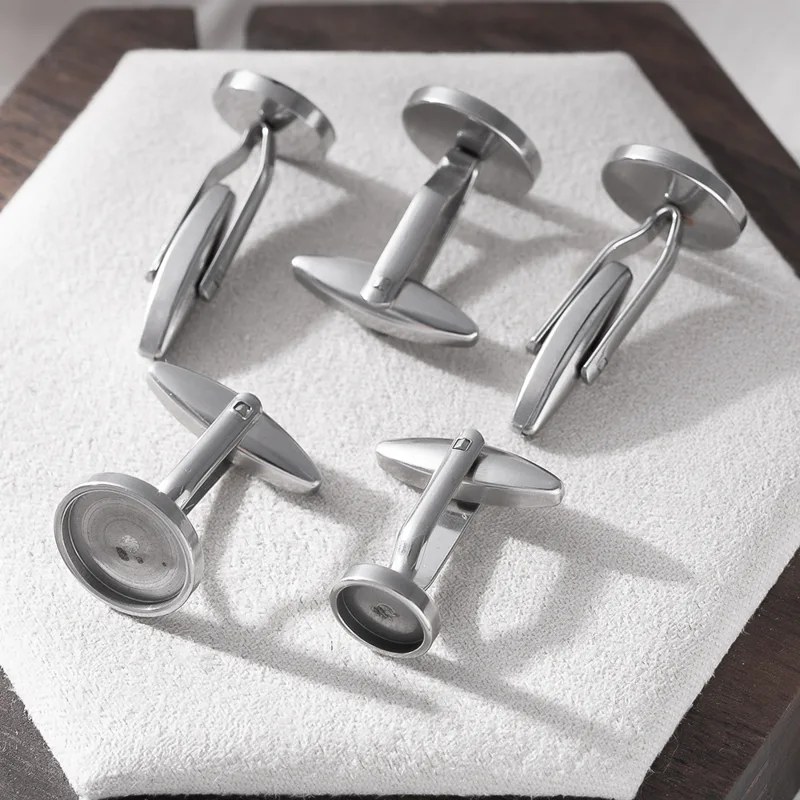 Metal Photo Panel - 5Pcs Stainless Steel Cufflinks Cuff Button