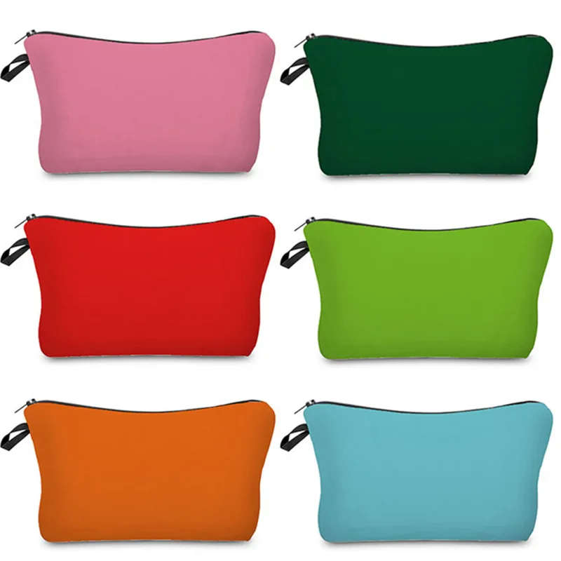 Pillow Cover Sublimation - Heat Transfer Cosmetic Bags Solid Color