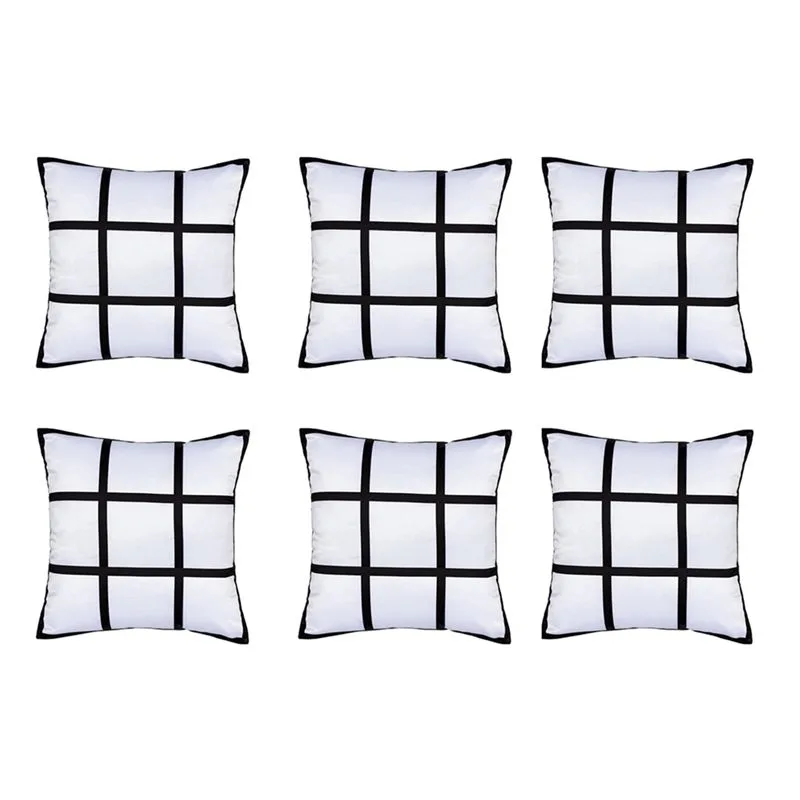 Pillow Cover Sublimation - ABKJ-6Pcs Sublimation Blank Panel Pillow Case