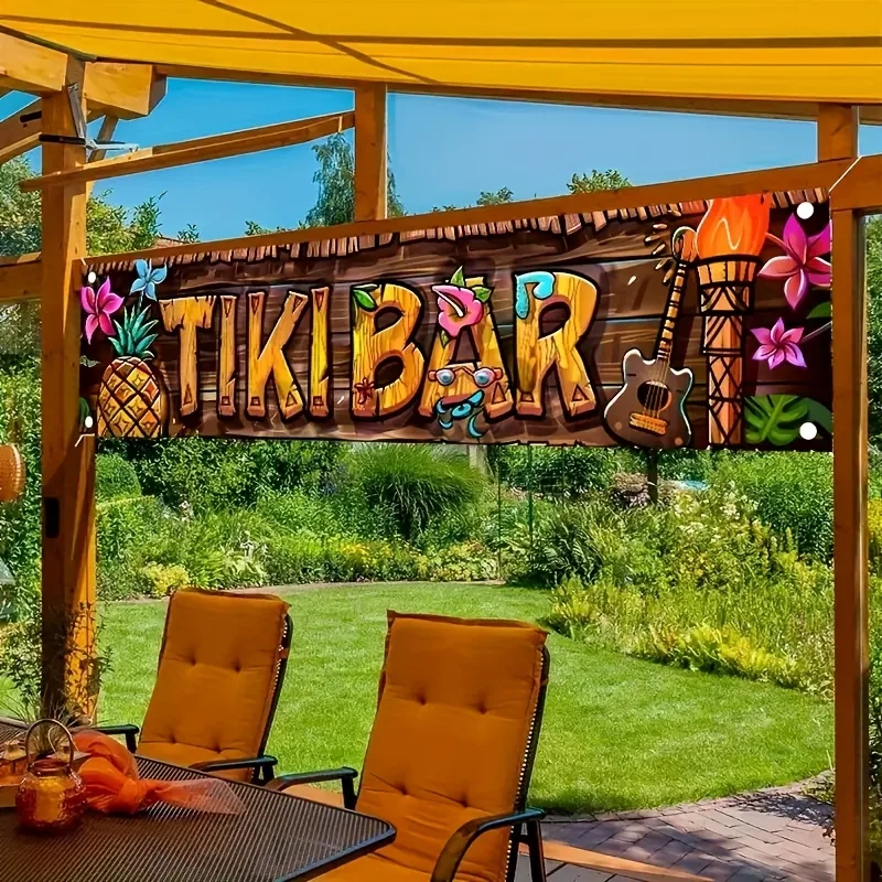 Yard Sign Blank - Tiki Bar Banner Tropical Hawaiian Beach