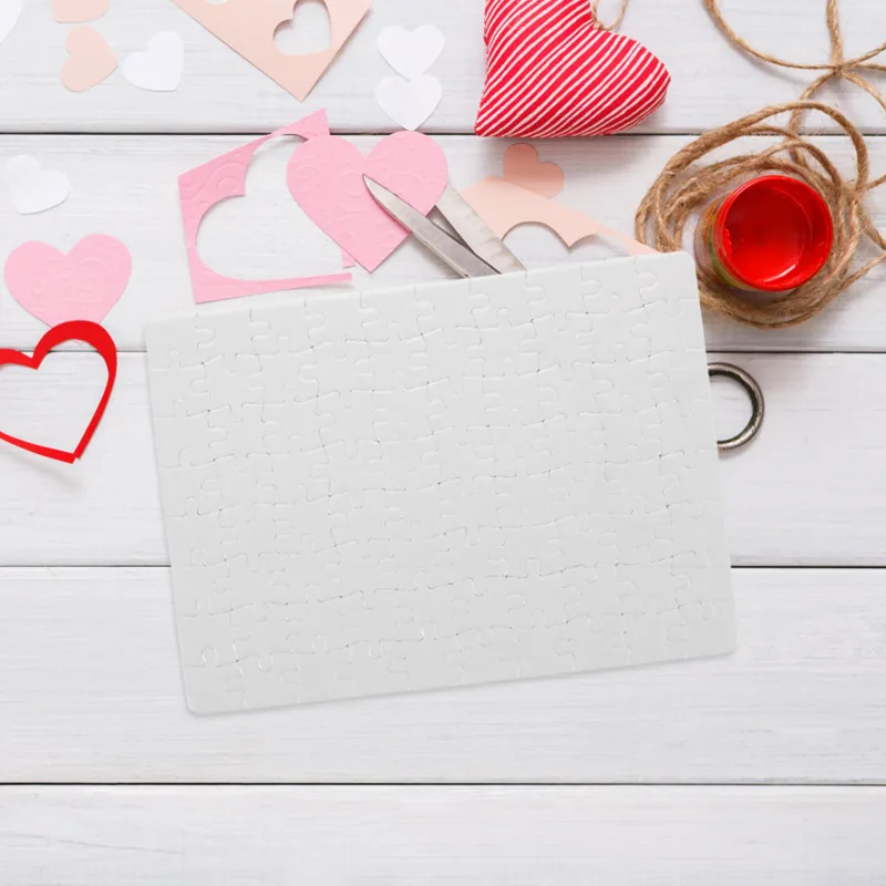 Puzzle Blank White - 4Sheets Blank Puzzle Pieces Creative DIY