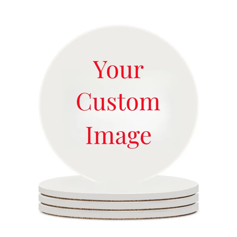 Coaster Sublimation Blank - Personalized Custom Printed Round Coasters Absorbent