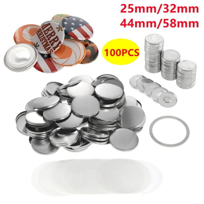 Button Badge Blank - 25/32/37/44/58mm Button Making Parts DIY Refrigerator