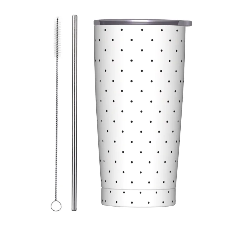 Black & White Polka Dot Patter - огляд і ціна Tumbler 20Oz White