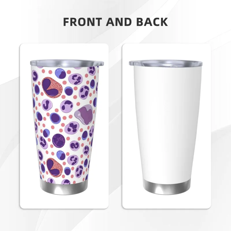 Large White Blood Cell Pattern - огляд і ціна Tumbler 20Oz White
