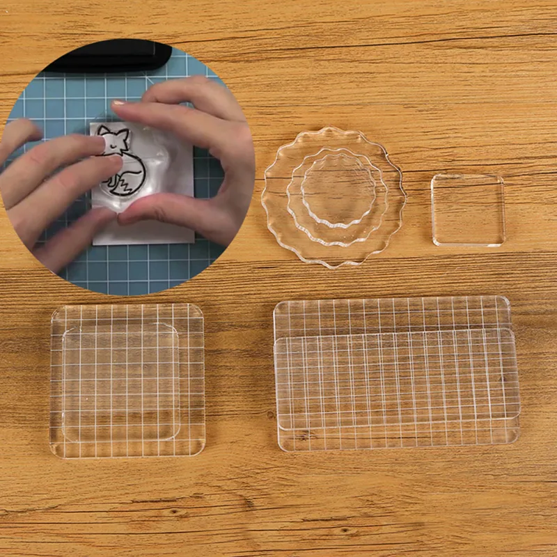 Clear Acrylic Stamp Block Use  - огляд і ціна Photo Acrylic Block