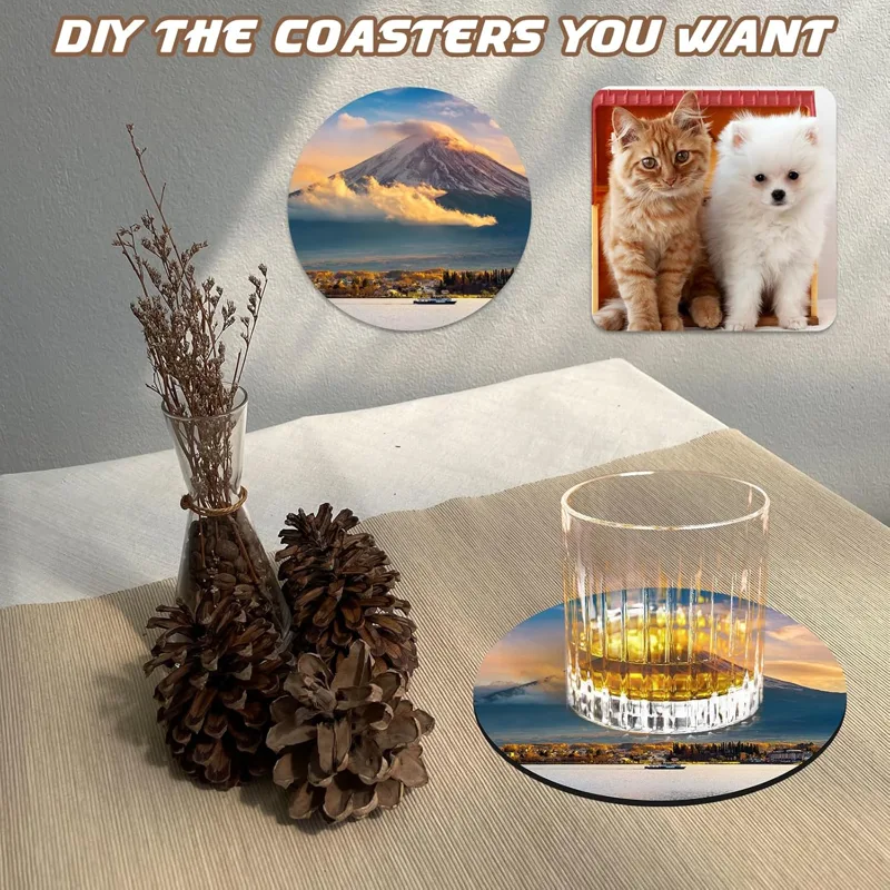 10 Pcs Sublimation Coasters Bl - огляд і ціна Coaster Sublimation Blank