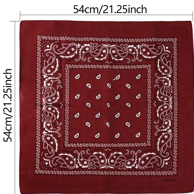 Hip Hop Cowboy Paisley Scarf L - огляд і ціна Bandana Blank White