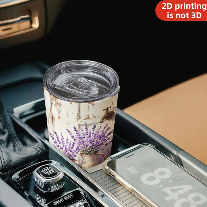 20oz French Country Lavender P - огляд і ціна Tumbler 20Oz White