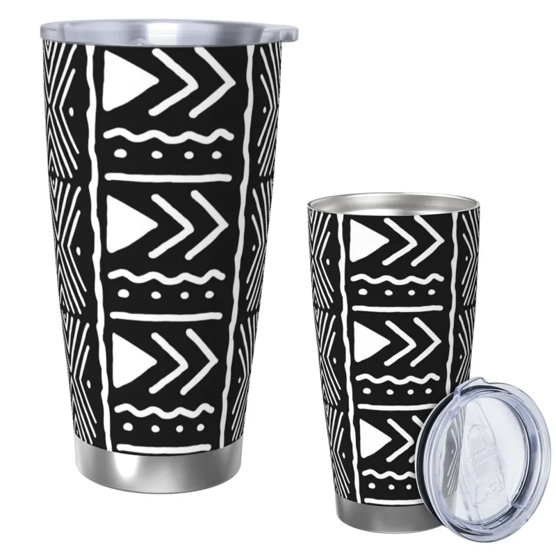 Black And White African Bogola - огляд і ціна Tumbler 20Oz White