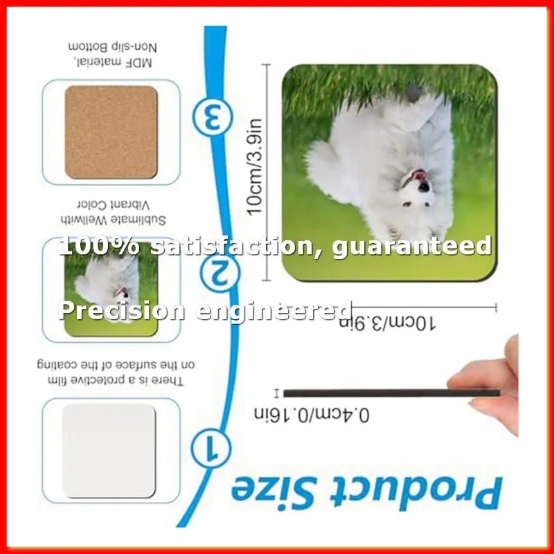 24 PCS Sublimation Coasters Bl - огляд і ціна Coaster Sublimation Blank