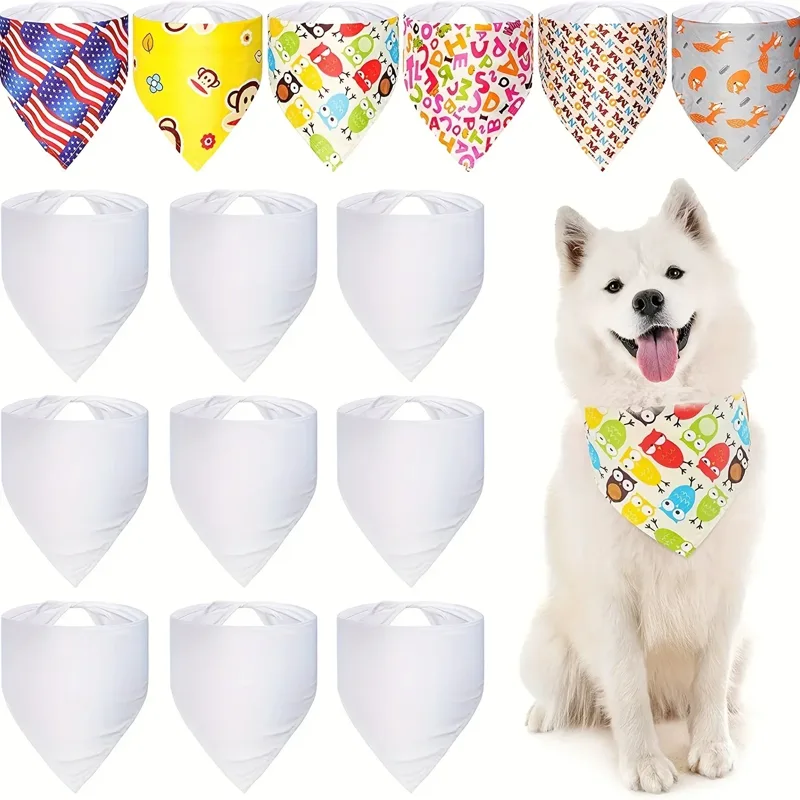 30pcs White Polyester Blank Do - огляд і ціна Bandana Blank White