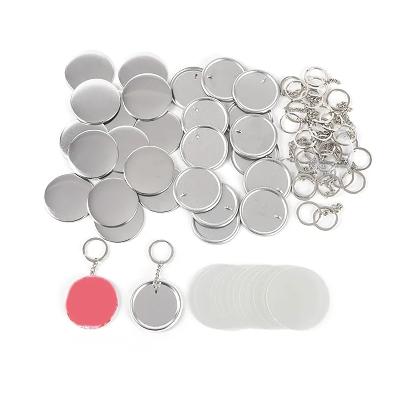 100PCS 44MM 58MM Plastic Metal - огляд і ціна Button Badge Blank