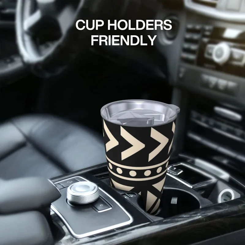 African Mud Cloth Black And Wh - огляд і ціна Tumbler 20Oz White
