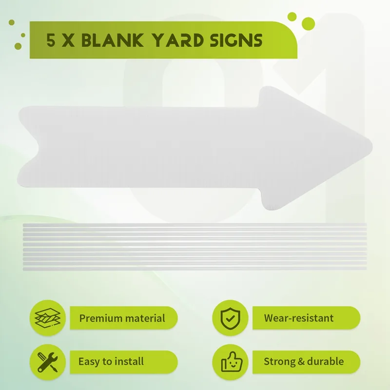 5 Pack White Blank Wedding Dir - огляд і ціна Yard Sign Blank