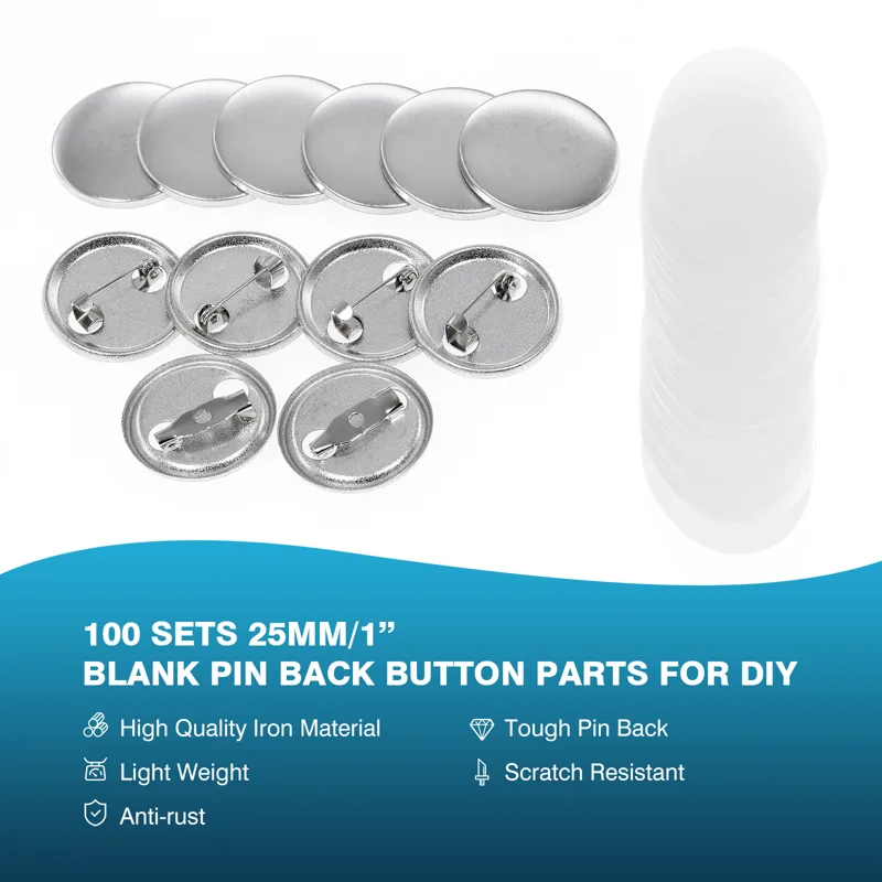 100Pcs Mini DIY Round Mirror M - огляд і ціна Button Badge Blank