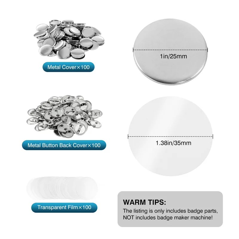 100Pcs Mini DIY Round Mirror M - огляд і ціна Button Badge Blank
