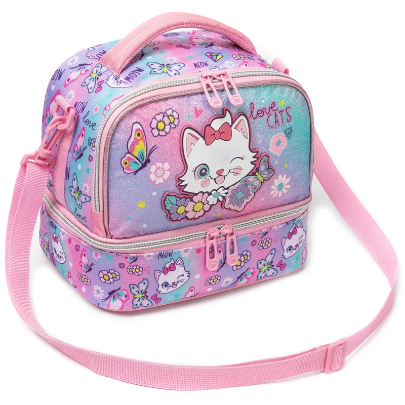 Cute Cat Print Glitter Double  - огляд і ціна Tote Bag Sublimation