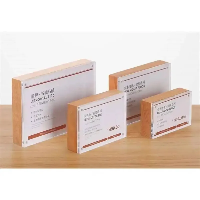 Desk Price Card Display Magnet - огляд і ціна Photo Acrylic Block