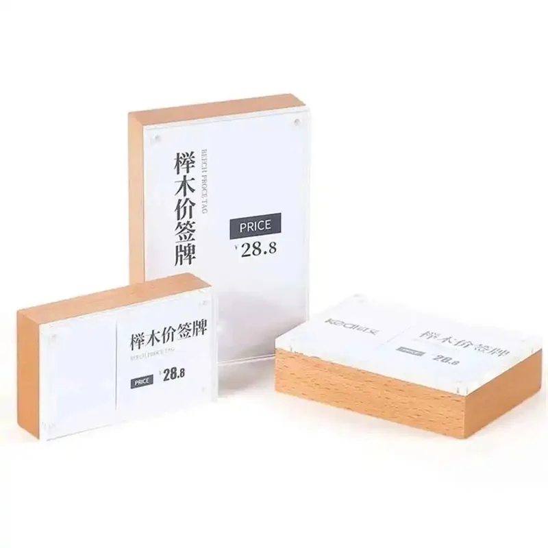 Desk Price Card Display Magnet - огляд і ціна Photo Acrylic Block