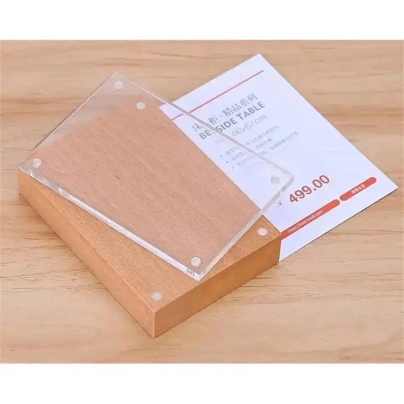 Desk Price Card Display Magnet - огляд і ціна Photo Acrylic Block