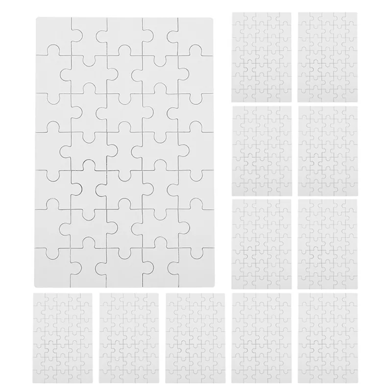 12Pcs Blank Sublimation Puzzle - огляд і ціна Puzzle Blank White