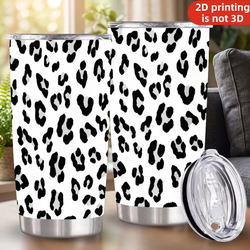 20oz Black Silver Sparkle Leop - огляд і ціна Tumbler 20Oz White