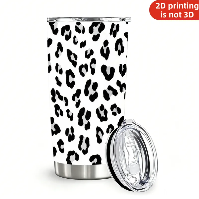 20oz Black Silver Sparkle Leop - огляд і ціна Tumbler 20Oz White