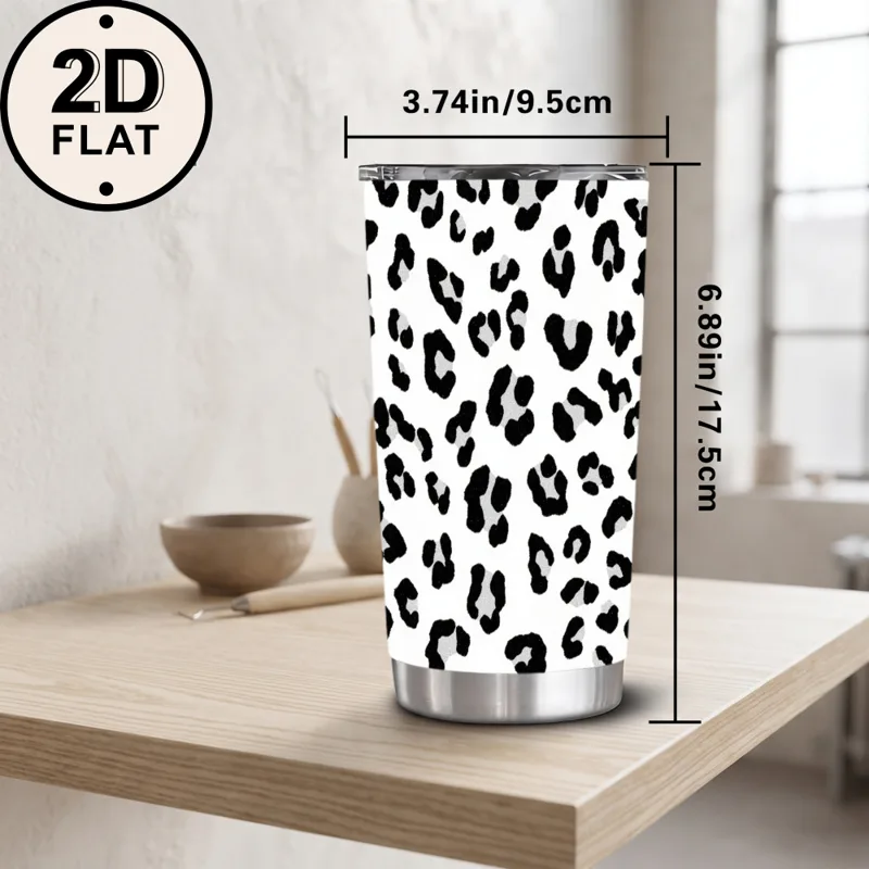 20oz Black Silver Sparkle Leop - огляд і ціна Tumbler 20Oz White