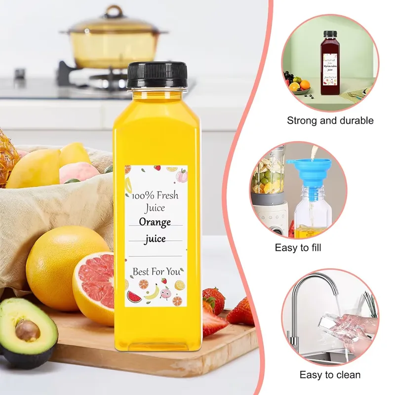 500ML Juice Bottles with Caps  - огляд і ціна Water Bottle Blank