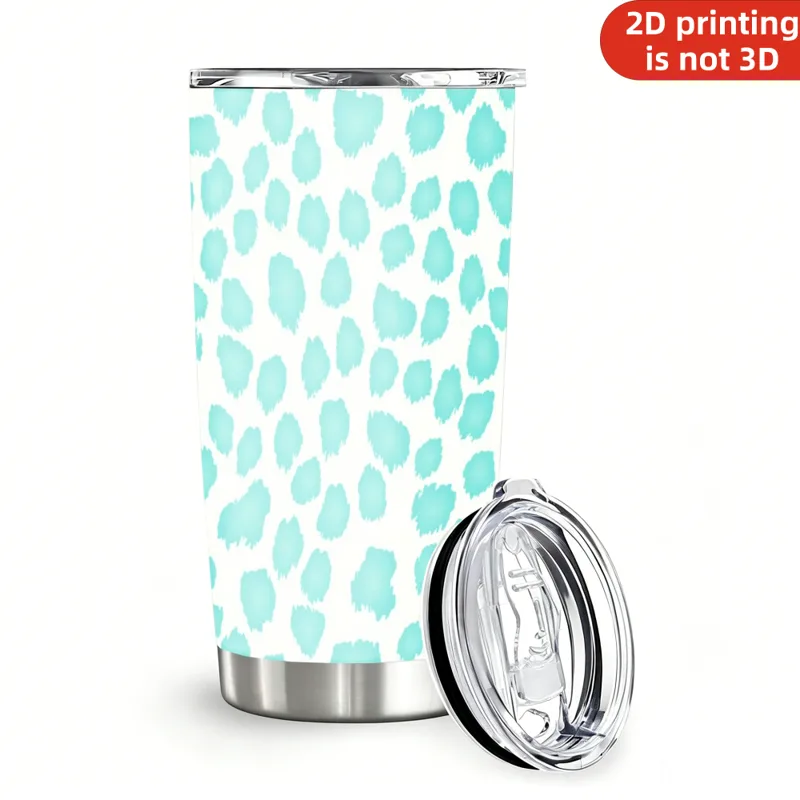 20oz Mint Teal Watercolor Leop - огляд і ціна Tumbler 20Oz White