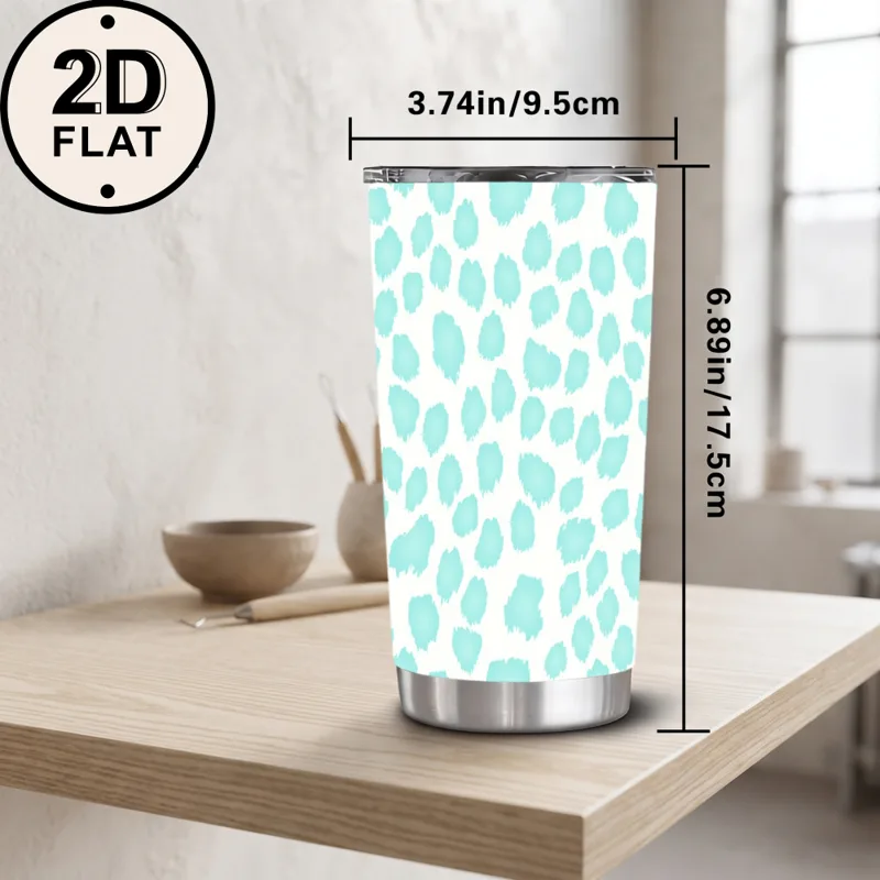 20oz Mint Teal Watercolor Leop - огляд і ціна Tumbler 20Oz White
