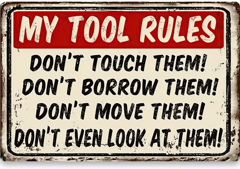 Metal Signs My Tool Rules Funn - огляд і ціна Yard Sign Blank