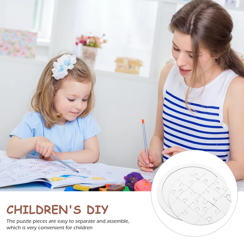 4 Sets Puzzle Blank Coloring P - огляд і ціна Puzzle Blank White