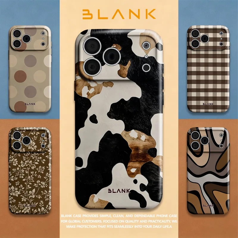 Mocha Cow Print For iPhone 17  - огляд і ціна Phone Case Blank Print