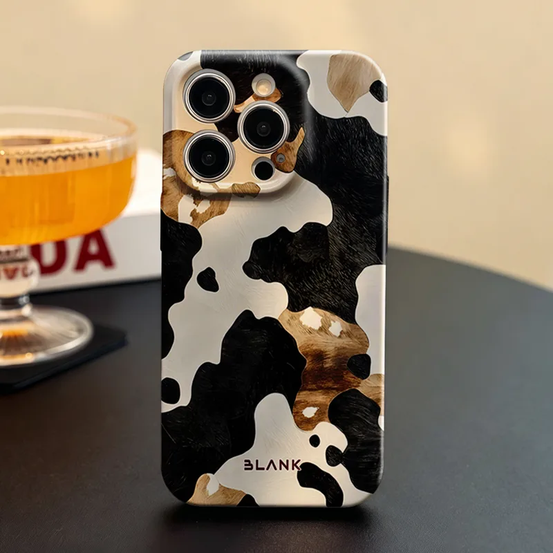 Mocha Cow Print For iPhone 17  - огляд і ціна Phone Case Blank Print
