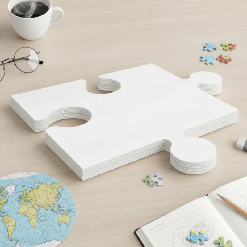 24 Pieces Blank Cardboard Puzz - огляд і ціна Puzzle Blank White