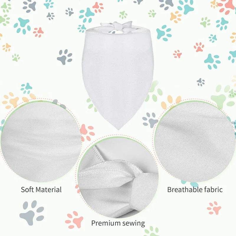 100 Pieces Sublimation Blank D - огляд і ціна Bandana Blank White
