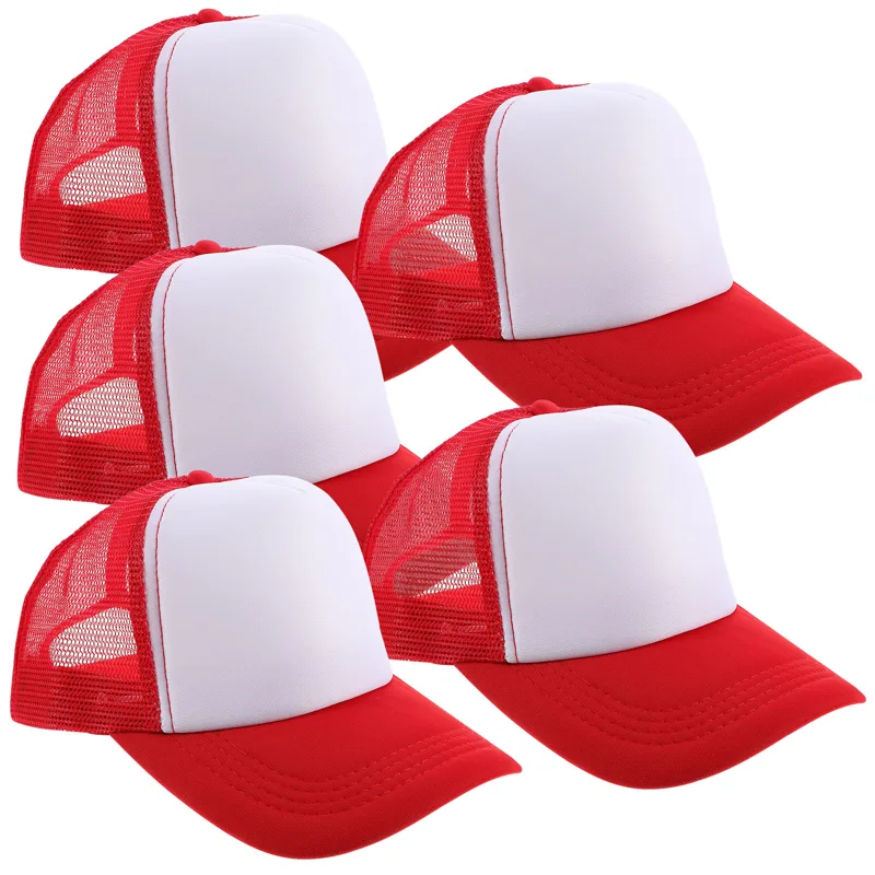 5Pcs Blank Mesh Baseball Caps  - огляд і ціна Hat Sublimation Blank