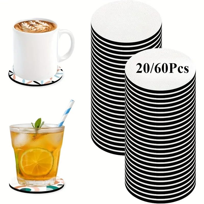 20/60pcs Coasters, Blank Heat- - огляд і ціна Coaster Sublimation Blank