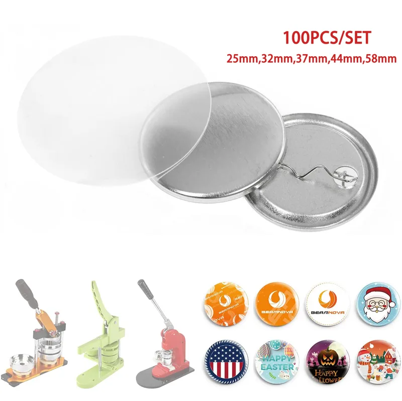 100PCS Metal Back Badge Button - огляд і ціна Button Badge Blank